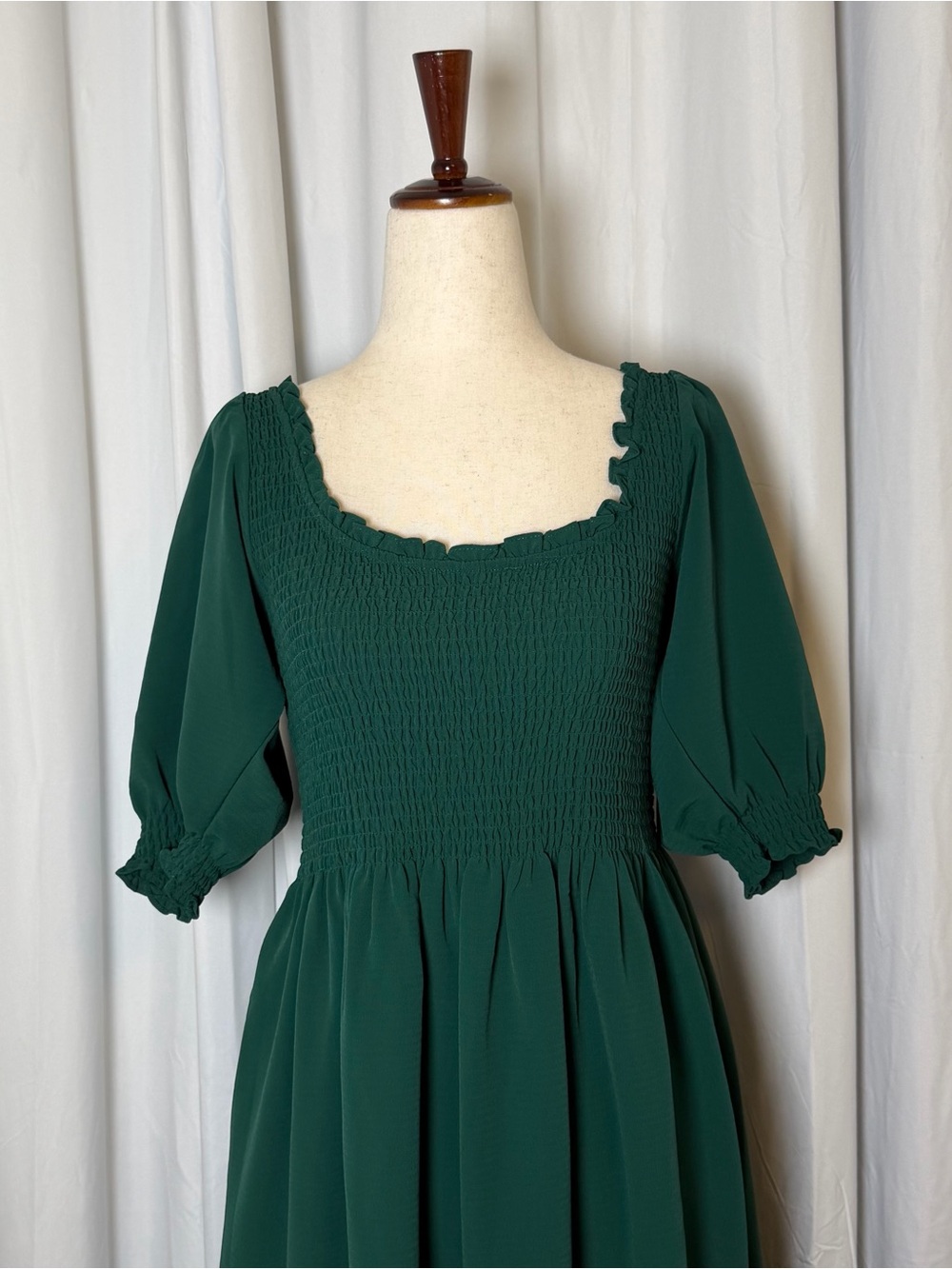 Hill House Home Louisa Nap Dress Medium NWOT Botanical Garden Green Midi Pockets - Picture 5 of 12